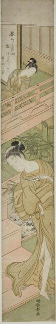 Attracting her attention, c. 1771. Creator: Isoda Koryusai.
