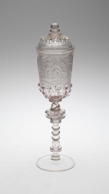 Covered Goblet (Pokal), Bohemia, c. 1730. Creator: Bohemia Glass.
