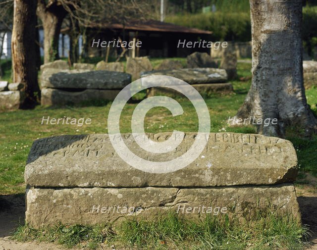 21 sepulchres and five steles, Argineta Necropolis, Basque Country, Spain, Upper Middle Ages (2001). Creator: LTL.