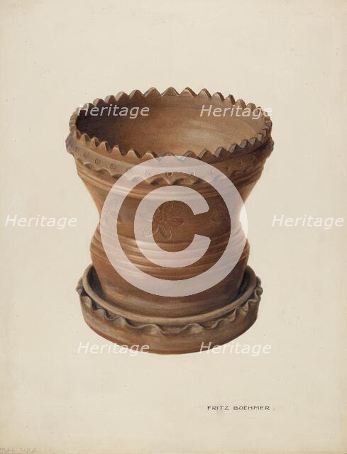 Flower Pot, c. 1939. Creator: Fritz Boehmer.