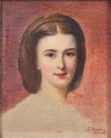 Portrait of Elisabeth of Bavaria, 1855. Creator: Schrotzberg, Franz (1811-1889).
