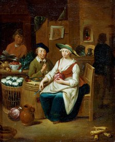 Kitchen Interior, 19th century. Creator: Johann Gerlach Lambert.