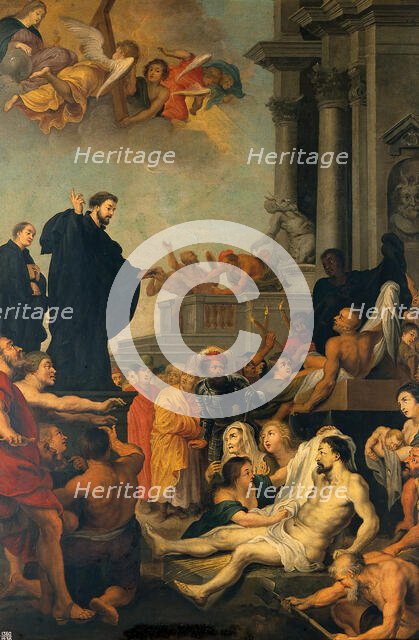 Saint Francis Xavier preaching and healing, c1620s. Creator: Unknown.