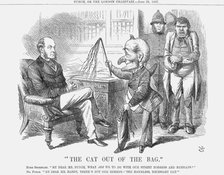The Cat out of The Bag, 1867. Artist: John Tenniel