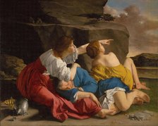 Lot and His Daughters, about 1622. Creator: Orazio Gentileschi.