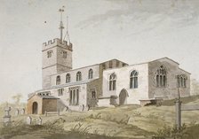 Church of St Mary, Hendon, Middlesex, c1800. Artist: Anon
