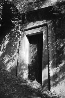 Entrance to a catacomb, Highgate Cemetery, Hampstead, London, 1991. Artist: John Gay.