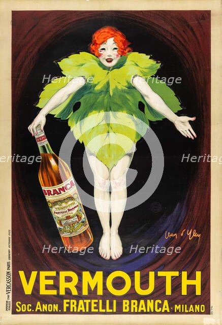 Vermouth - Fratelli Branca Milano, 1922. Creator: D'Ylen, Jean (1886-1938).