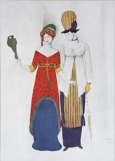 Fantasy on the Theme Modern Dress, 1910. Artist: Bakst, Léon (1866-1924)