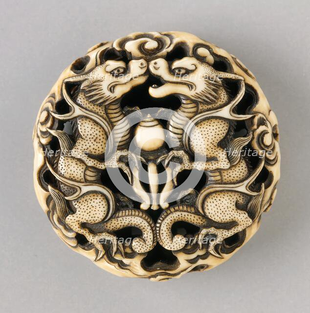 Confronting Dragons, Mid-19th century. Creator: Ryuko.