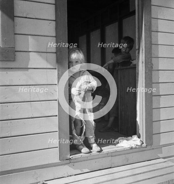Preschool children in nursery school..., Kern migrant camp, CA, 1936. Creator: Dorothea Lange.