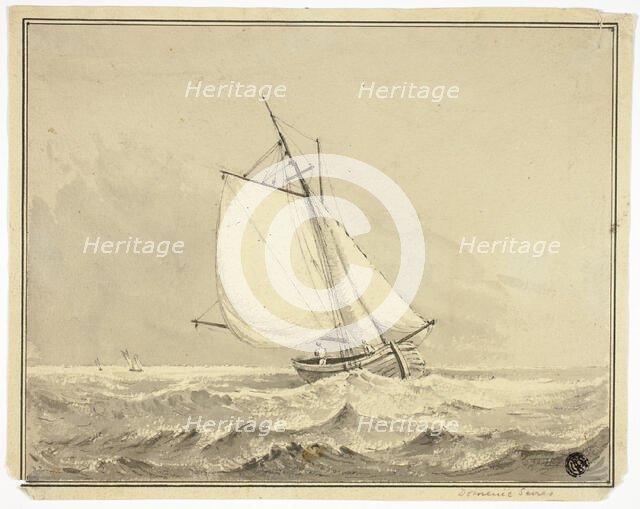 Sailboat at Sea, n.d. Creator: Dominic Serres.