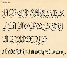 Sheet 15, from a portfolio of alphabets, 1929. Artist: Unknown.