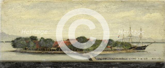 View of Kuiper Island in Batavia Bay, 1855-1882. Creator: Jacob Pieter Mercier.
