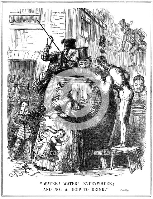 'Water! Water! Everywhere; and not a Drop to Drink', 1849. Artist: Unknown