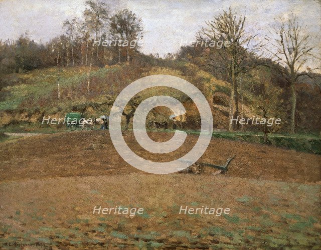 'Ploughland', 1874.  Artist: Camille Pissarro