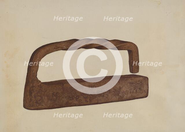 Tailor's Iron, c. 1938. Creator: Herndon Hightower.