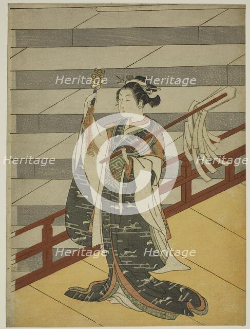 The Kagura Dancer, c. 1766. Creator: Suzuki Harunobu.