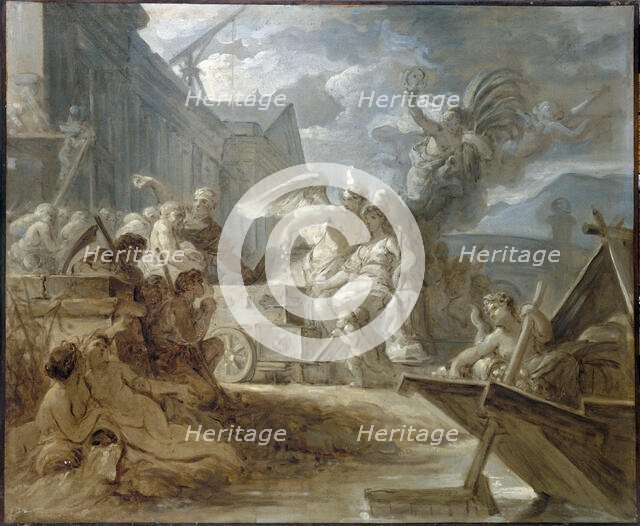 Allégorie de la ville de Paris, c1765. Creator: Gabriel François Doyen.