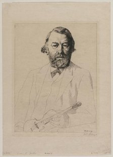 Dr. Joachim, 1887. Creator: William Strang (British, 1859-1921).