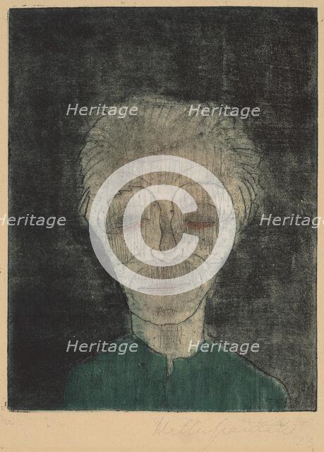 Tired Man (Self-Portrait), 1923. Creator: Walter Gramatté.