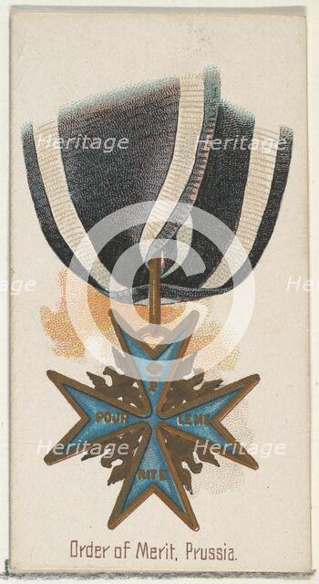 Order of Merit, Prussia, from the World's Decorations series (N30) for Allen & Ginter Ciga..., 1890. Creator: Allen & Ginter.