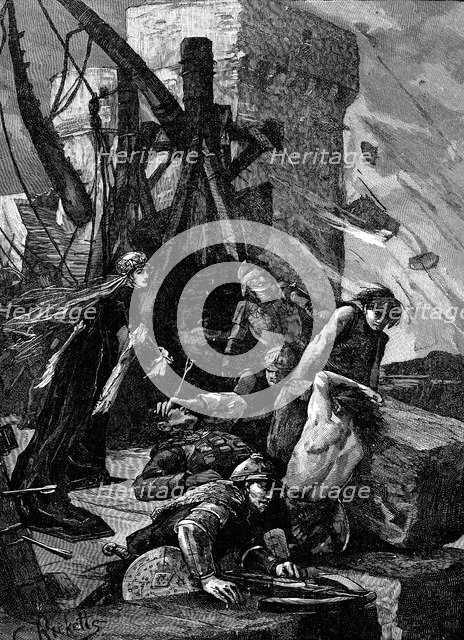 Agnes, Countess of Dunbar (1312?-1369), known as Black Agnes, 1338 (late 19th century). Artist: Unknown