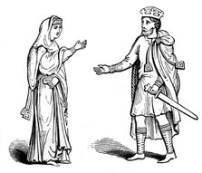Queen Alfgyfe and King Canute, 11th century, (1910). Artist: Unknown