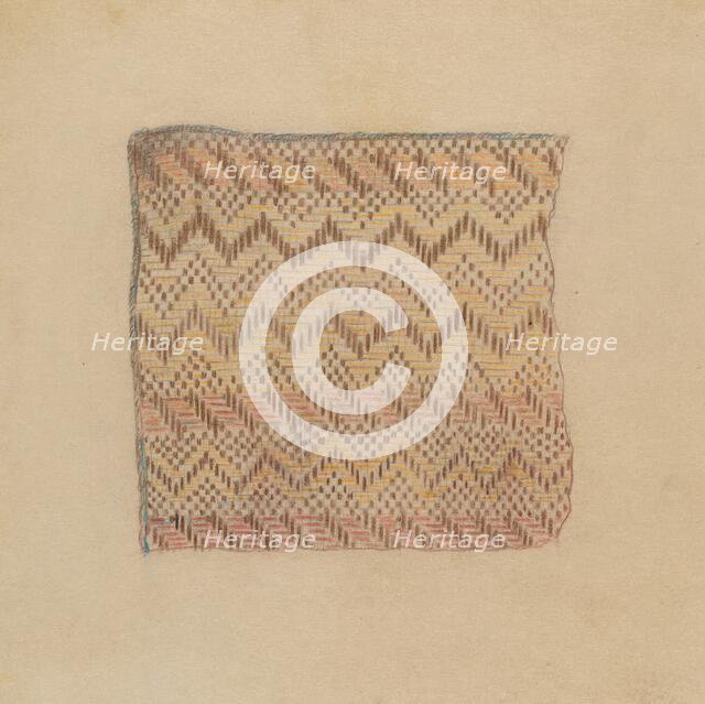 Section of Mat, c. 1935. Creator: Mary Berner.