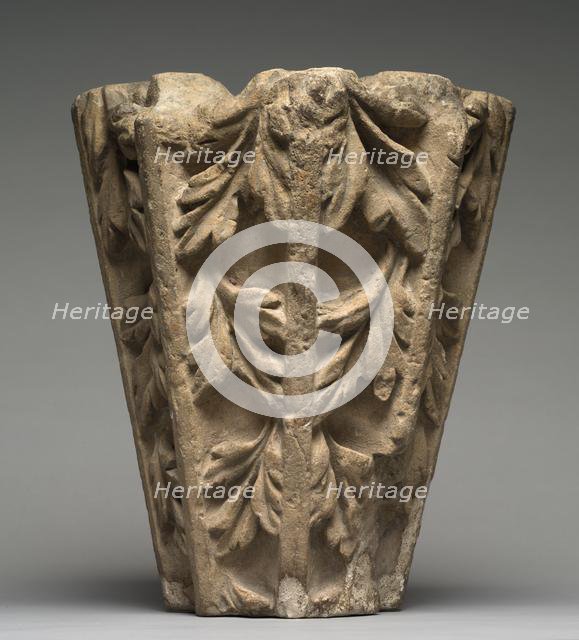 Fragment of Gothic Stone Crocket, 1200s - 1300s. Creator: Unknown.