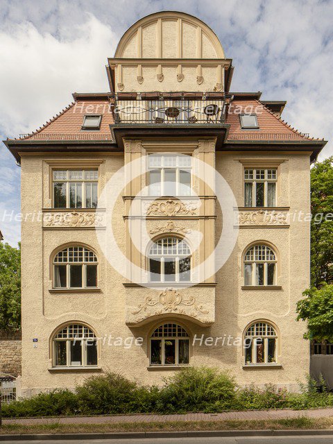 Jugendstil Asbach Apartments, Asbachstrasse am Swanseebad, Weimar, Germany, 2018 Artist: Alan John Ainsworth.