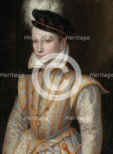 Portrait of King Charles IX of France (1550-1574), c. 1560. Creator: Anonymous.