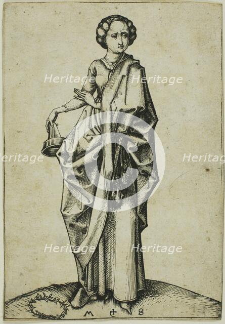 The Fourth Foolish Virgin, n.d. Creator: Martin Schongauer.