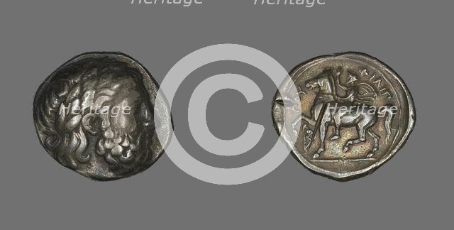 Tetradrachm (Coin) Depicting the God Zeus, 359-336 BCE. Creator: Unknown.