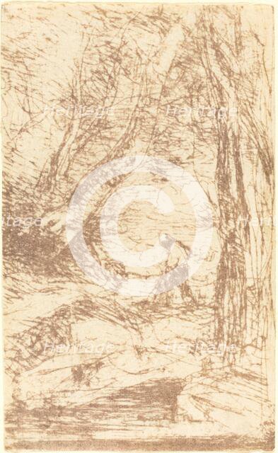 The Woodcutter of Rembrandt (Le Bucheron de Rembrandt), 1853. Creator: Jean-Baptiste-Camille Corot.