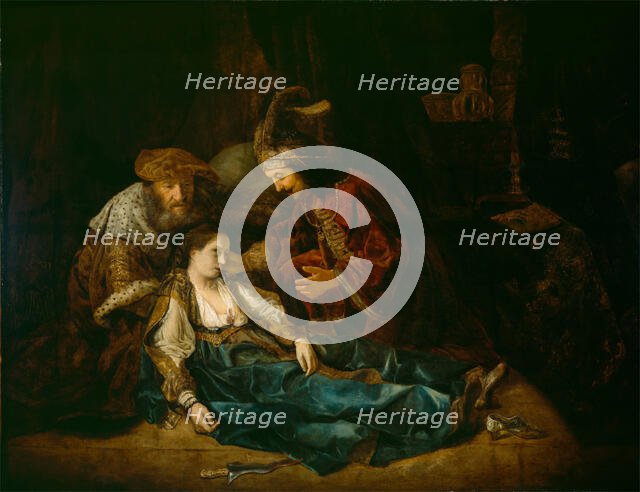 The Death of Lucretia (?), mid-1640s. Creator: School of Rembrandt van Rijn.