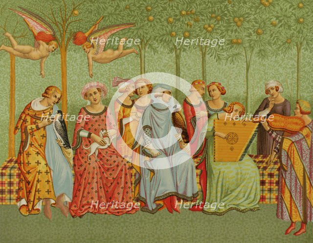 The Dream of Life, after a fresco attributed to Andrea Orcagna (1308-1368), 1877. Creator: Franz Kellerhoven.