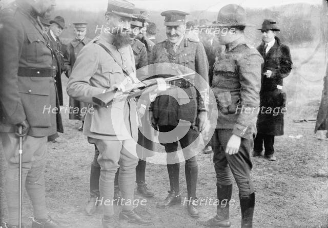 Army, U.S. Machine Gun Tests, 1918.  Creator: Harris & Ewing.