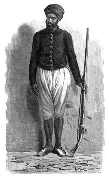 'An Arab soldier of Tunis', c1890. Artist: Unknown
