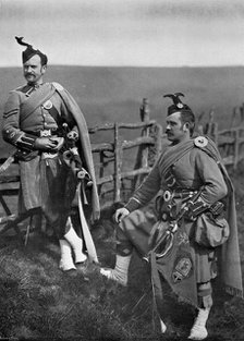 Pipe-Major Reith and Corporal-Piper Reith of the London Scottish, 1896.Artist: Gregory & Co