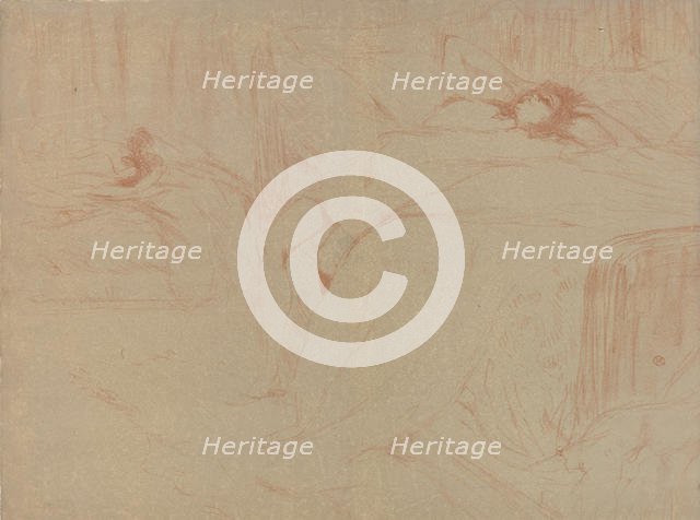 Collapsed on the Bed, from the series Elles, 1896., 1896. Creator: Henri de Toulouse-Lautrec.