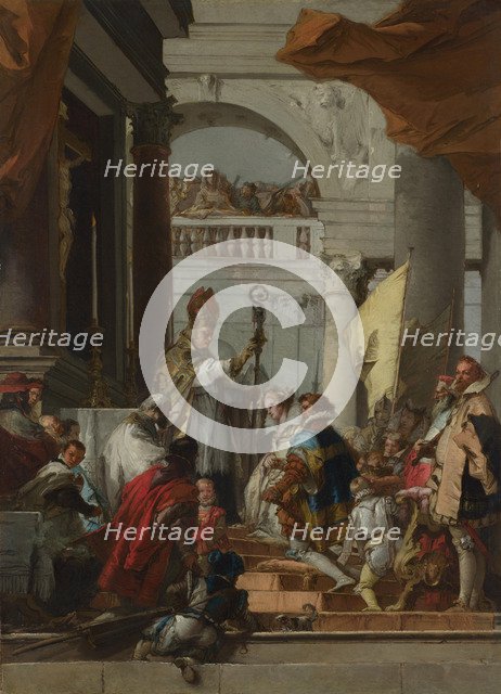 The Marriage of Frederick Barbarossa, c.1753. Artist: Tiepolo, Giandomenico (1727-1804)