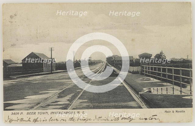 Beer Town, Invercargill, New Zealand, 1906. Creator: Muir & Moodie.