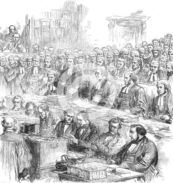 The Tichborne trial in the court of Queen's Bench, 1871. Creator: Unknown.