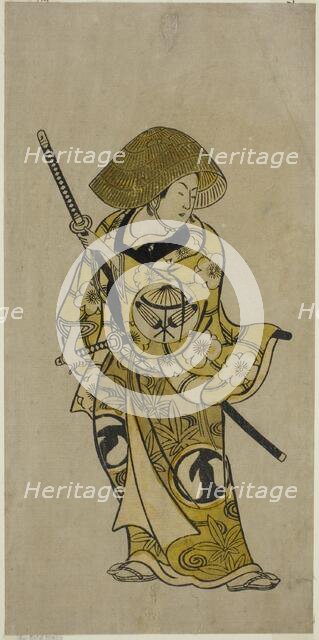 The Actor Sawamura Kamesaburo as Nagoya Kosanza in the play "Keisei Fukubiki Nagoya,"..., 1731. Creator: Okumura Toshinobu.