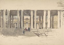Greenwich Hospital (recto); Study of a Building (verso), ca. 1831. Creator: David Cox the elder.