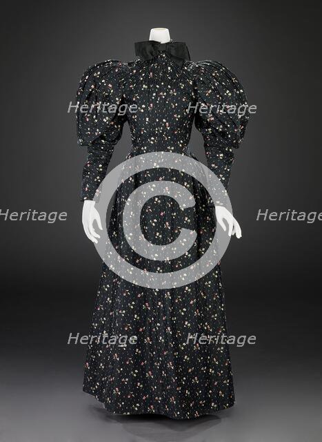 Dress (Bodice, Skirt, Petticoat), 1894-1896. Creator: Unknown.