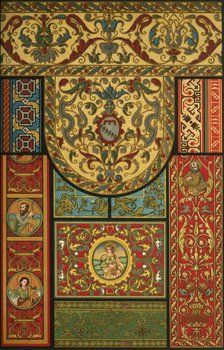 Italian Renaissance embroidery and carpet-weaving, (1898). Creator: Unknown.