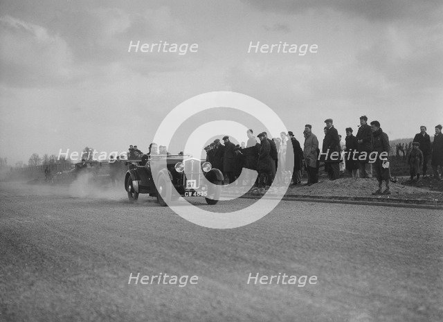 Wolseley Hornet of AL Watson competing in the Inter-Varsity Speed Trial, Eynsham, Oxfordshire, 1932. Artist: Bill Brunell.
