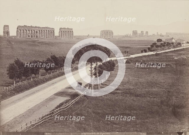 The Appian Way and Ruins of the Aqua Claudio, late 19th century. Creator: Unknown.
